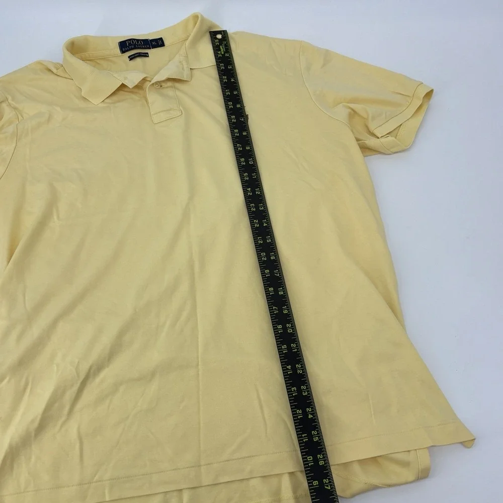 Polo Ralph Lauren Men's XL Yellow Polo Shirt Pima Cotton Soft Touch Short Sleeve